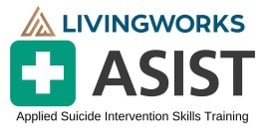 The logo for ASIST (Applied Suicide Intervention Skills Training). The logo for ASIST (Applied Suicide Intervention Skills Training).