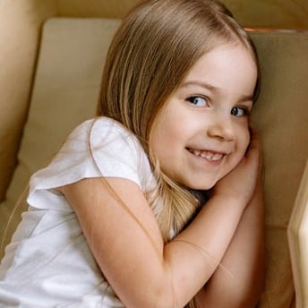 A child participating in play therapy.